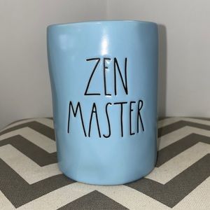 RAE DUNN CANDLE “ZEN MASTER” CRYSTAL MARINE SCENTED 13.2 OZ BLUE CERAMIC  NEW